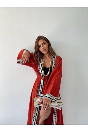 کیمونو و کافتان نارنجی زنانه بافتنی TİENDEROPA - کد 944524438