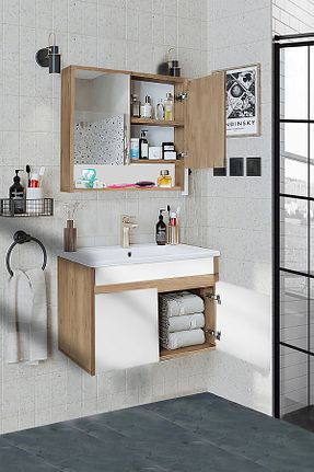 ست کمد حمام رنگی Alfa Banyo - کد 944568652