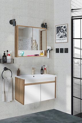 ست کمد حمام رنگی Alfa Banyo - کد 944568652