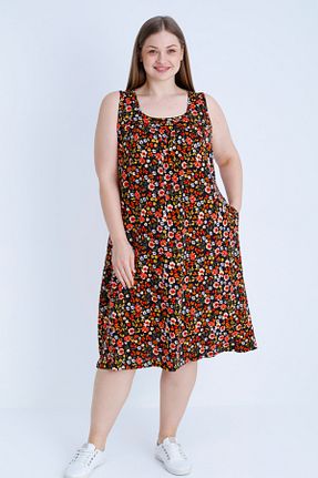 لباس سایز بزرگ مشکی زنانه پنبه ای İntensive - کد 944631953