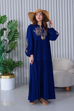 لباس حجاب سرمه ای زنانه سایز بزرگ EL jadida - کد 944688219