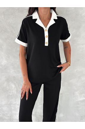 ست کرمکن اسپرت مشکی زنانه مخلوط پلی استر sportiness - کد 944814458