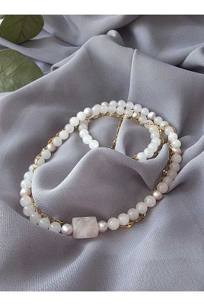 گردنبند مروارید بژ مروارید آب شیرین Lunaterra - کد 944705333