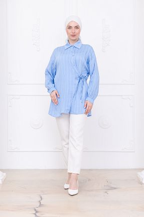 تونیک حجاب آبی زنانه بافتنی SiSorti Moda - کد 944838130