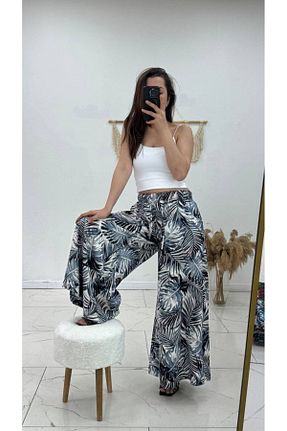 شلوار آبی زنانه ویسکون Maison La Femme - کد 944794782
