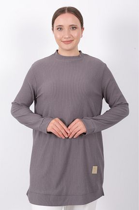 تونیک حجاب طوسی زنانه ویسکون Linvey - کد 944802032