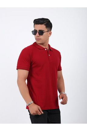پولوشرت زرشکی مردانه بافت Pientro - کد 944814365