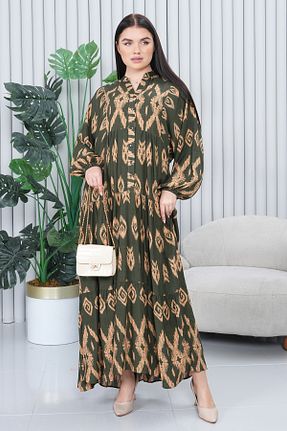 لباس حجاب خاکی زنانه سایز بزرگ EL jadida - کد 944817581