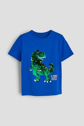 تیشرت آبی بچه گانه رگولار Zeyder Kids - کد 945068033