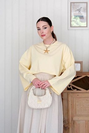 بادی حجاب زرد زنانه بافتنی ceylan otantik - کد 944884337
