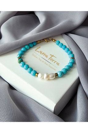 دستبند مروارید فیروزه ای Lunaterra - کد 945227737