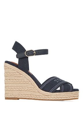 کفش پاشنه بلند پر سرمه ای زنانه پاشنه تخت Tommy Hilfiger - کد 944988686
