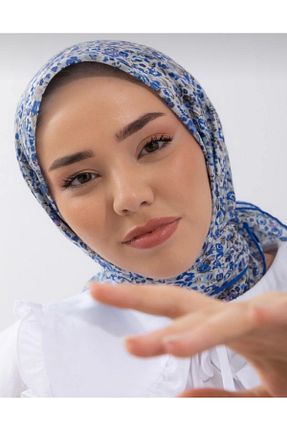 روسری آبی پنبه ای Silk Home - کد 945047346