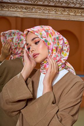 روسری قرمز پنبه ای İpekhan - کد 850315799
