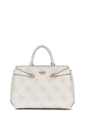 کیف دستی سفید زنانه چرم خالص Guess - کد 945140727