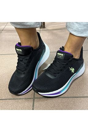 کفش اسنیکر مشکی زنانه بند دار U.S. Polo Assn. - کد 945172189