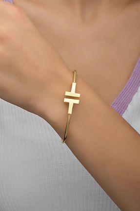 دستبند نقره زرد زنانه 925 عیار Adieu Silver - کد 945185933