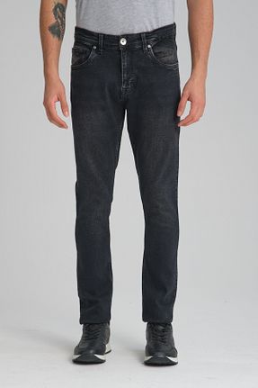 شلوار جین طوسی مردانه پاچه تنگ muzzo jeans - کد 945246804