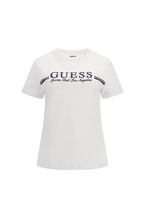 تیشرت سفید زنانه رگولار Guess - کد 921645455