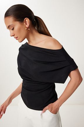 بلوز فیروزه ای زنانه ساده Lovelyİstanbul - کد 945345898