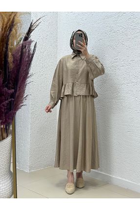 ست بالاتنه و پائین تنه حجاب رنگی زنانه رگولار Mihra - کد 945361578