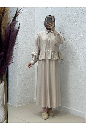 ست بالاتنه و پائین تنه حجاب رنگی زنانه رگولار Mihra - کد 945361573