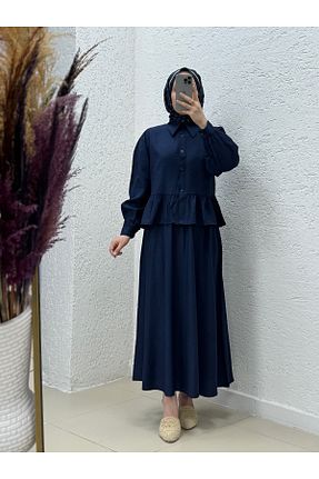 ست بالاتنه و پائین تنه حجاب رنگی زنانه رگولار Mihra - کد 945361778