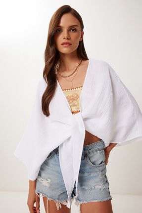 بلوز فیروزه ای زنانه ساده Lovelyİstanbul - کد 945437698