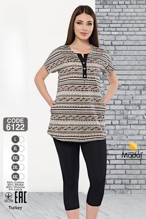 ست بالاتنه و پائین تنه قهوه ای زنانه بافت ROMEO LİFE - کد 945601328