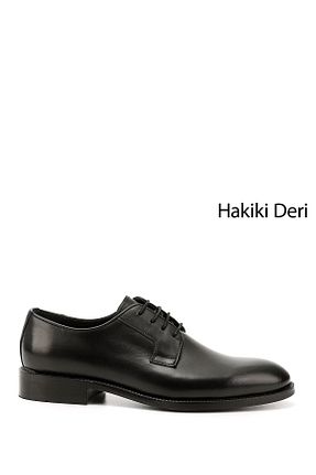 کفش کلاسیک مشکی مردانه چرم خالص GÖNDERİ(R) - کد 933659093