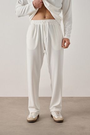 شلوار سفید مردانه لیکرا İLKCET MODA - کد 691925922