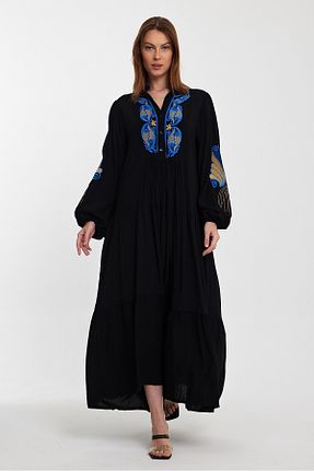 لباس سایز بزرگ مشکی زنانه %100 پنبه bacc - کد 820159253
