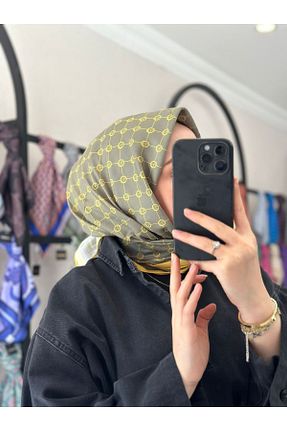 شال خاکی زنانه پنبه ای MONOOR - کد 883144117
