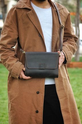کیف پستچی قهوه ای زنانه چرم خالص matleather - کد 694696348