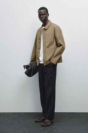 کت خاکی مردانه رگولار Massimo Dutti - کد 940811079