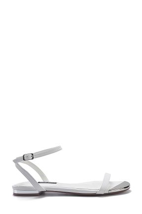 صندل سفید زنانه پاشنه تخت Nine West - کد 924500693