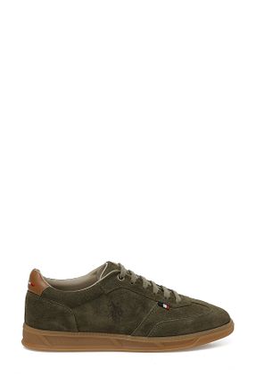 کفش اسنیکر خاکی مردانه چرم اصل U.S. Polo Assn. - کد 904860126