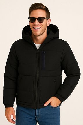 کاپشن مشکی مردانه رگولار Jack & Jones - کد 357656688