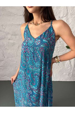 لباس آبی زنانه بافتنی Elif Özbey Butik - کد 826712776