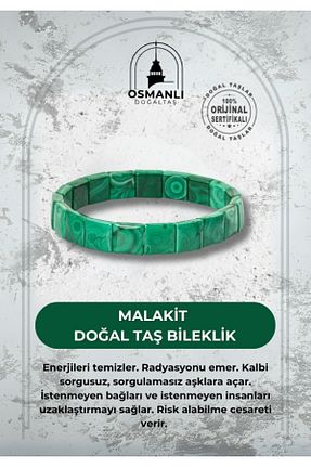 دستبند جواهر سبز زنانه سنگ طبیعی OSMANLI DOĞAL TAŞ - کد 666761030
