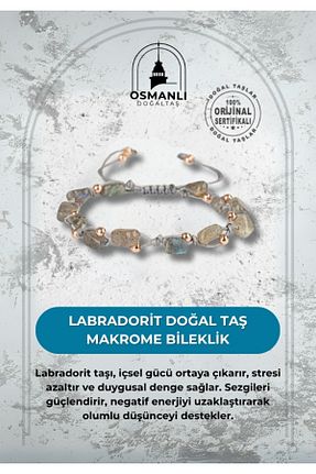 دستبند جواهر طوسی زنانه سنگ طبیعی OSMANLI DOĞAL TAŞ - کد 669890946