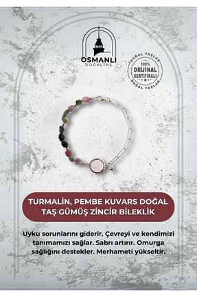 دستبند جواهر رنگی زنانه سنگ طبیعی OSMANLI DOĞAL TAŞ - کد 666229060