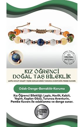 دستبند جواهر رنگی زنانه سنگ طبیعی OSMANLI DEĞERLİ TAŞ - کد 824424853