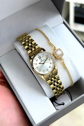 ساعت مچی طلائی زنانه 31-35 میلی متر Daniel Klein - کد 261046266