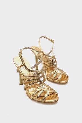 صندل طلائی زنانه پاشنه نازک Capone Outfitters - کد 785859834
