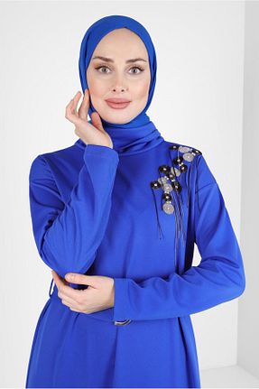 شال سرمه ای زنانه پلی استر Alvina - کد 791738770
