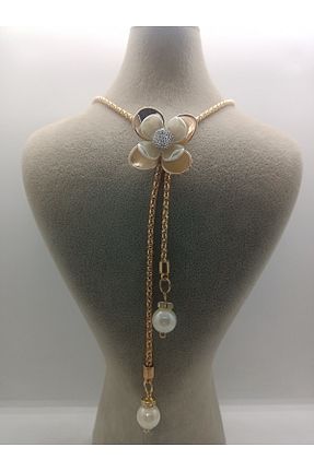 گردنبند جواهر طلائی زنانه اکریلیک Handmade - کد 897236079