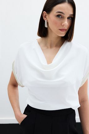 بلوز نباتی زنانه ساده Sateen - کد 814195789