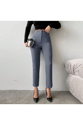 شلوار پارچه ای طوسی زنانه بلند Fovere - کد 828100076