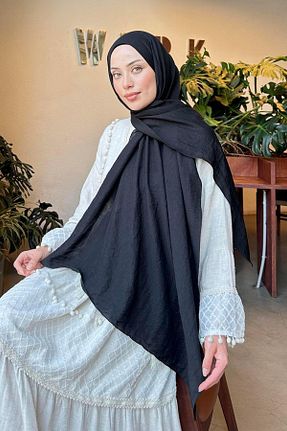 شال مشکی زنانه پنبه ای lamelif - کد 933899962